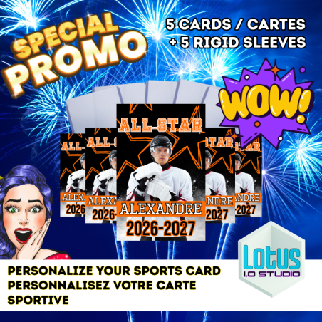 Special promo kit 5 custom sport cards