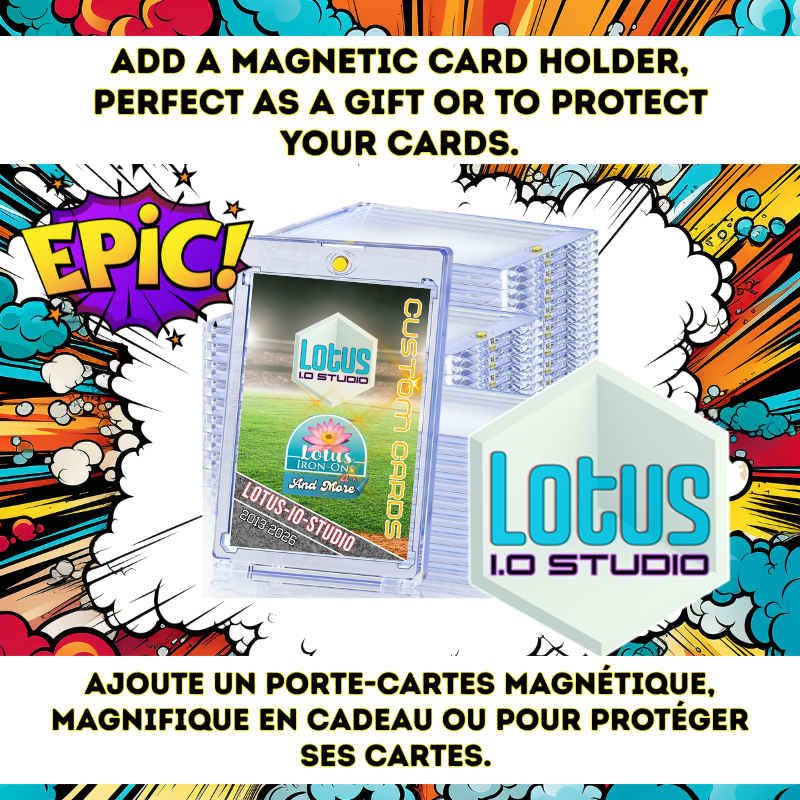Personalized magnetic sports card holder