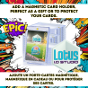 Personalized magnetic sports card holder