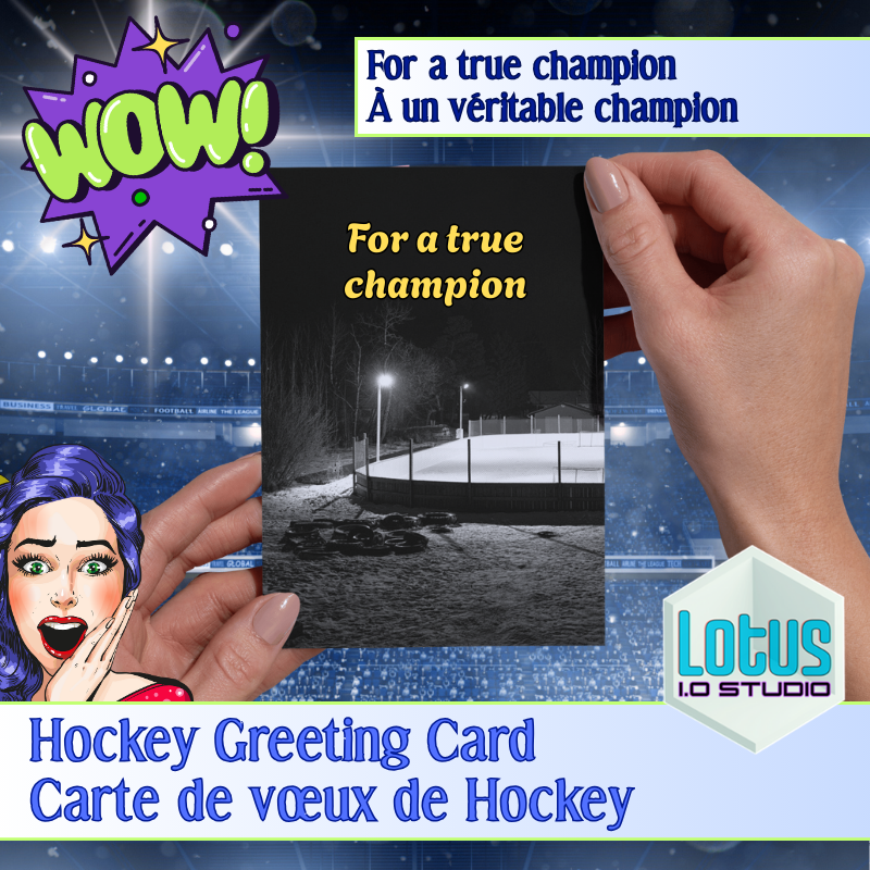 Hockey Greeting Card for a true champion