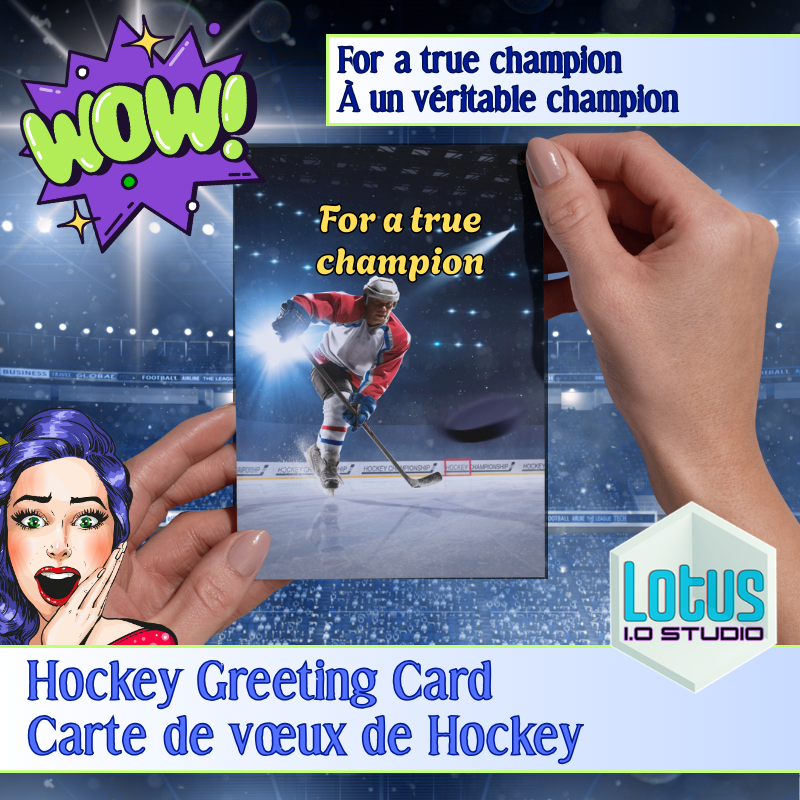 Hockey Greeting Card for a true champion
