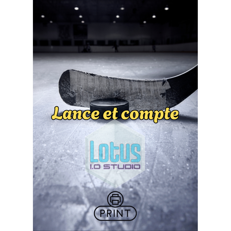 Printable hockey greeting card