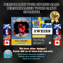 Cartes de hockey personnalisées recrue