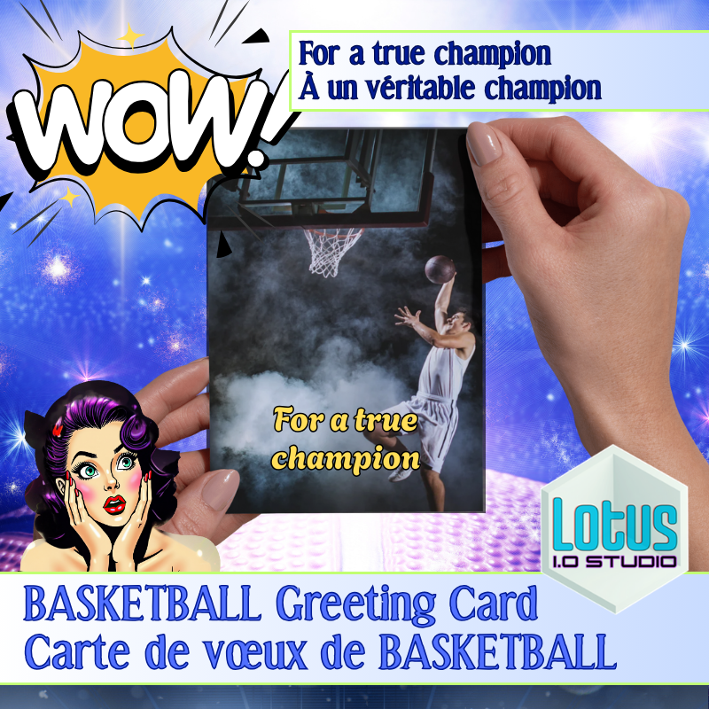 Carte de souhait de basketball