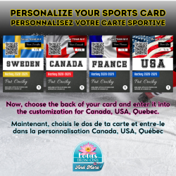 Cartes de hockey personnalisées