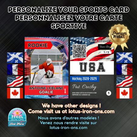 Cartes de hockey personnalisées