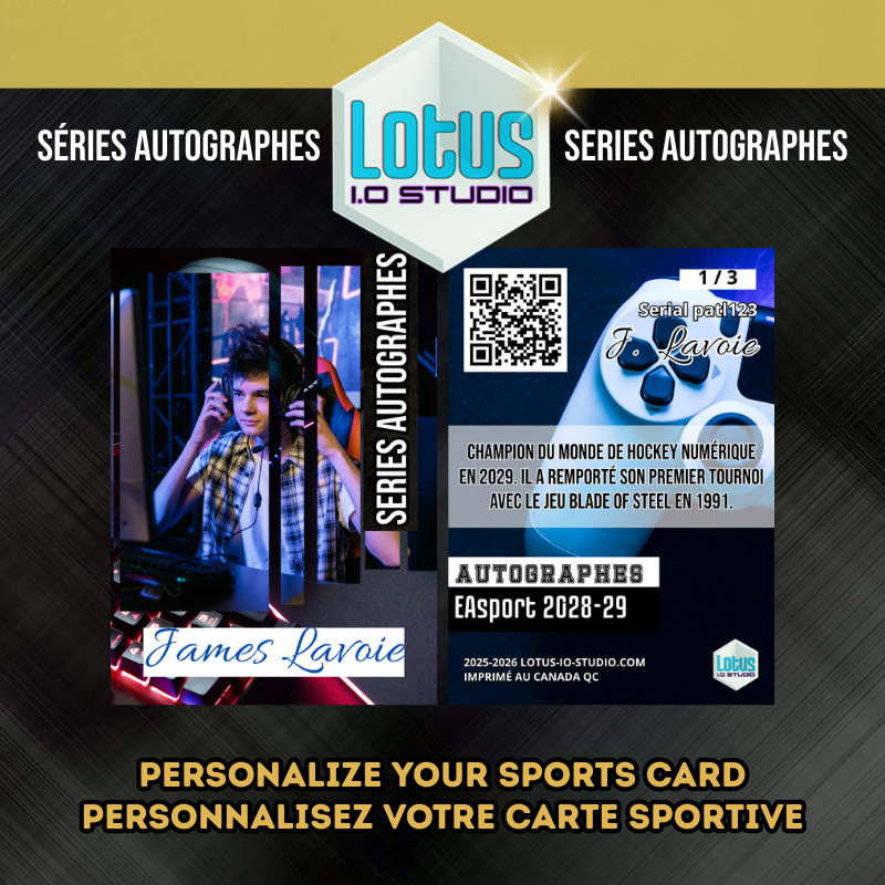 Carte personnalisée champion jeux video
