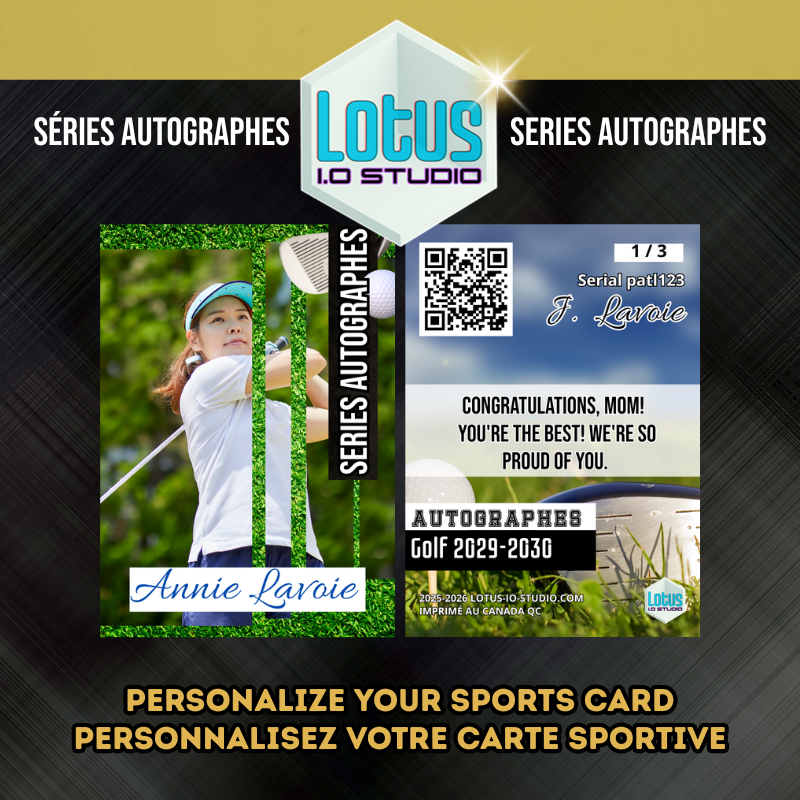 Personalized golf player card