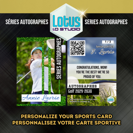 Personalized golf player card