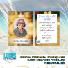 Personalized funeral souvenir card