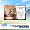 Personalized funeral souvenir card