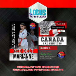 Cartes personnalisées de sport Taekwondo, Karaté