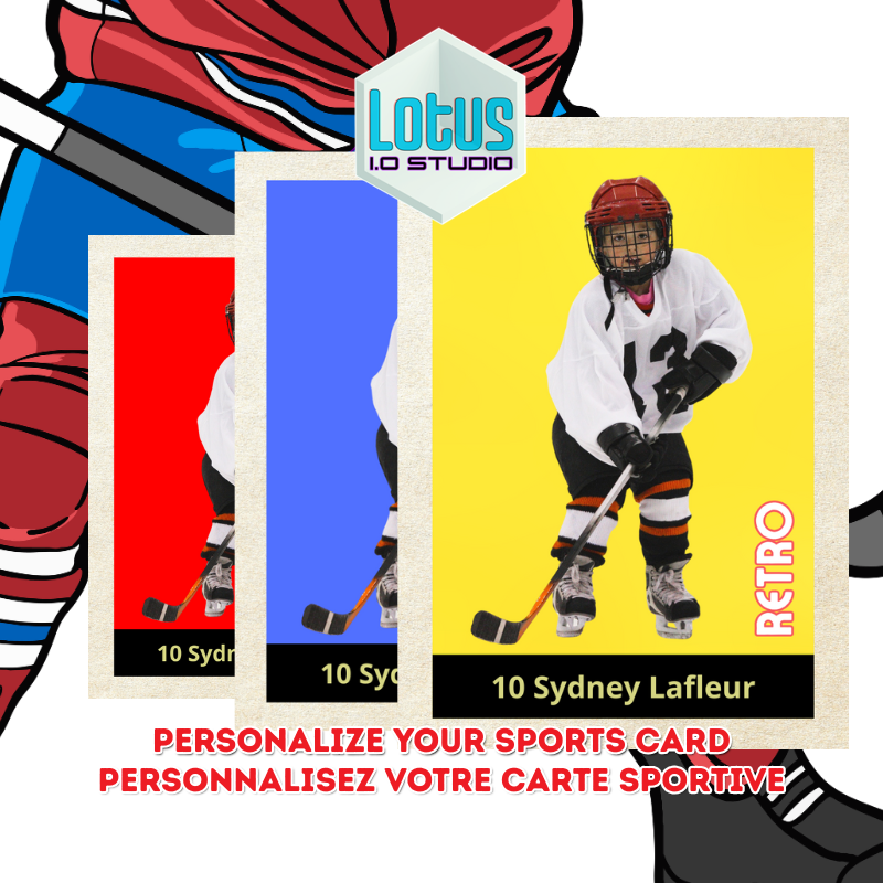 Create your own nhl player retro card