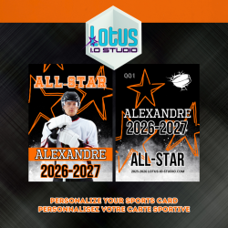 Cartes de hockey personnalisées ALL STAR
