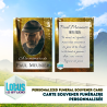 Carte souvenir funéraire personnalisée