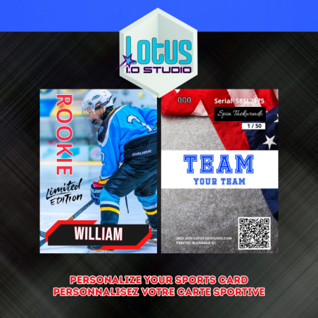 Cartes de hockey personnalisées