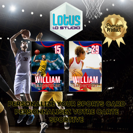 Personalized basketball card