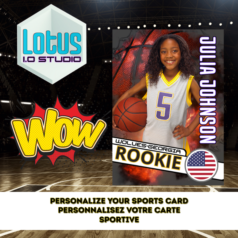 Personalized basketball card