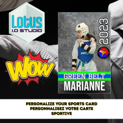Personalized taekwondo karate card